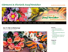 Tablet Screenshot of gaertnerei-streicher.de